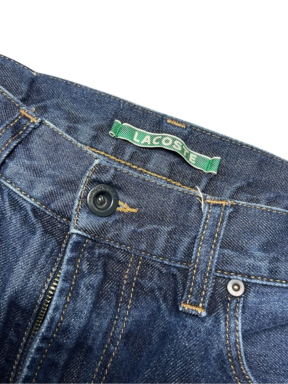 Lacoste Denim Regular Straight Leg Dark Mid Rise Casual Jeans Men Size 32X28